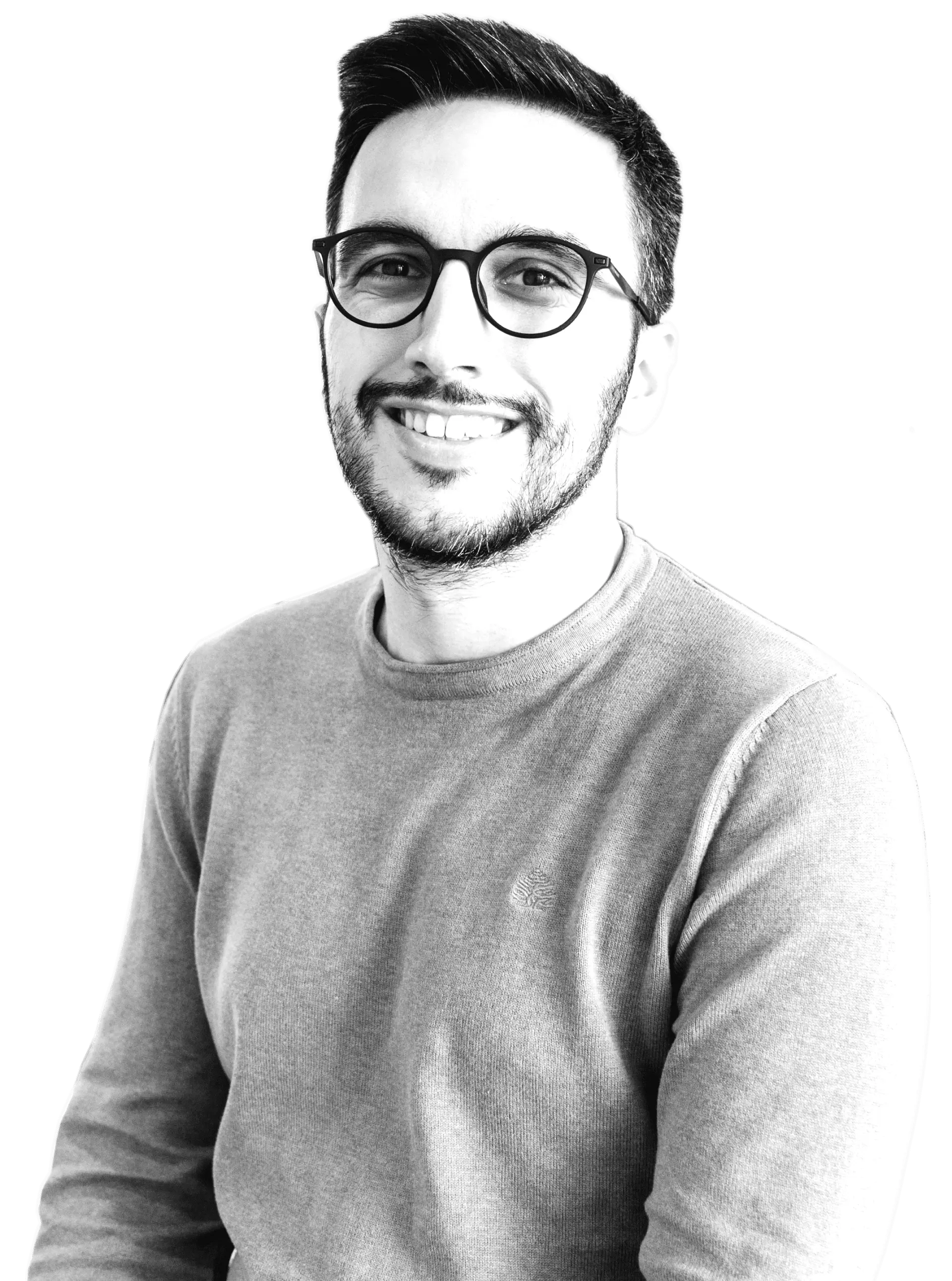 Warm and friendly developer smiling at camera